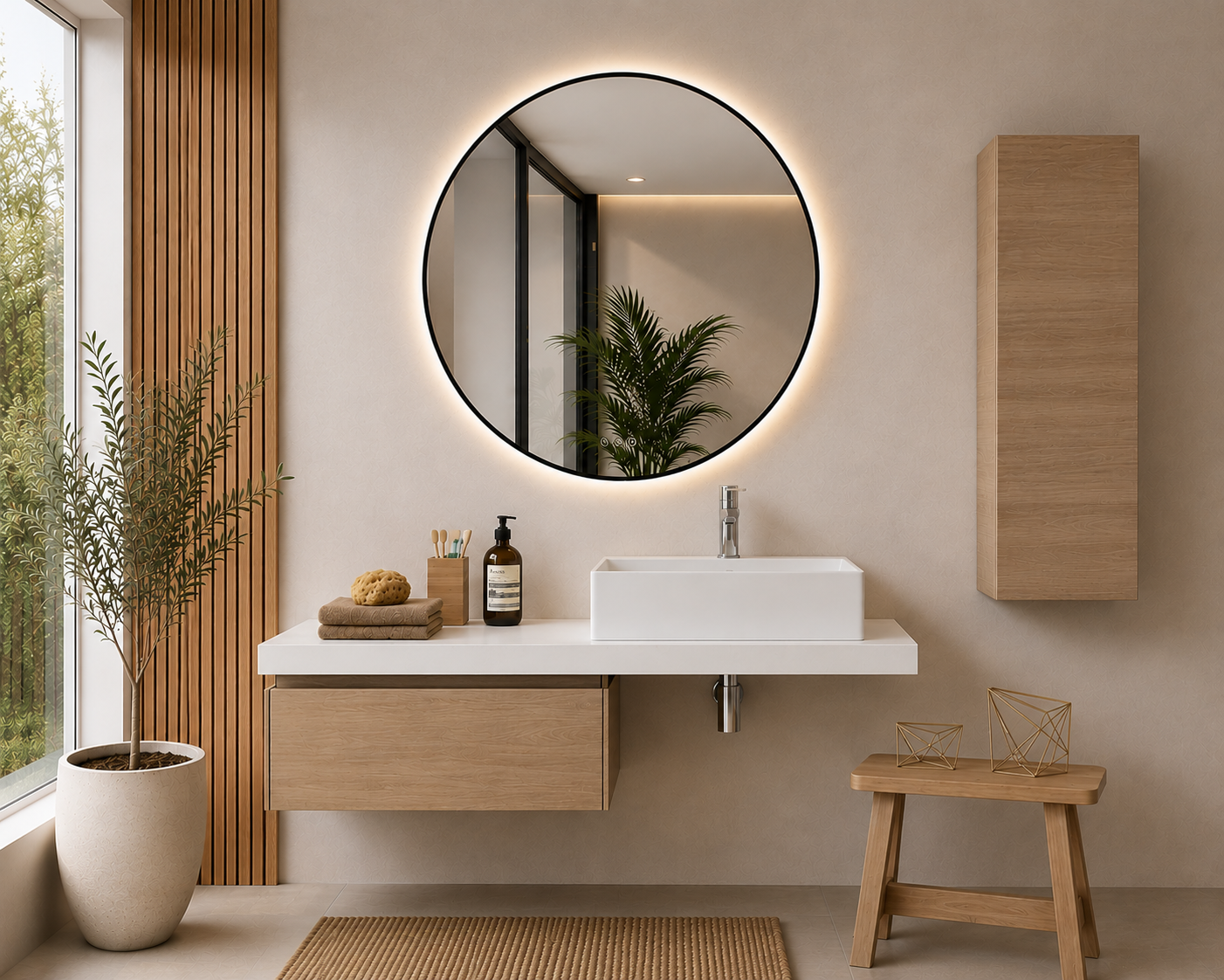 Szafka łazienkowa z modułem 60 cm w kolorze stepu i blatem 120 cm SICILIA