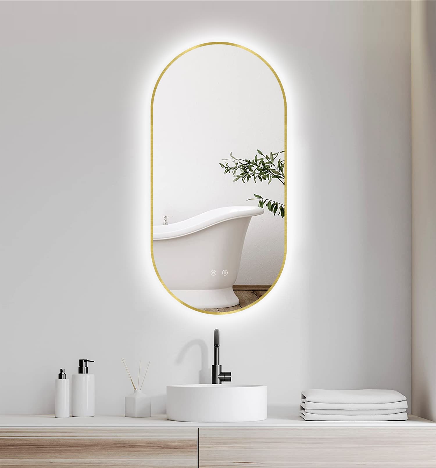 Lustro LED Selene Gold & Black